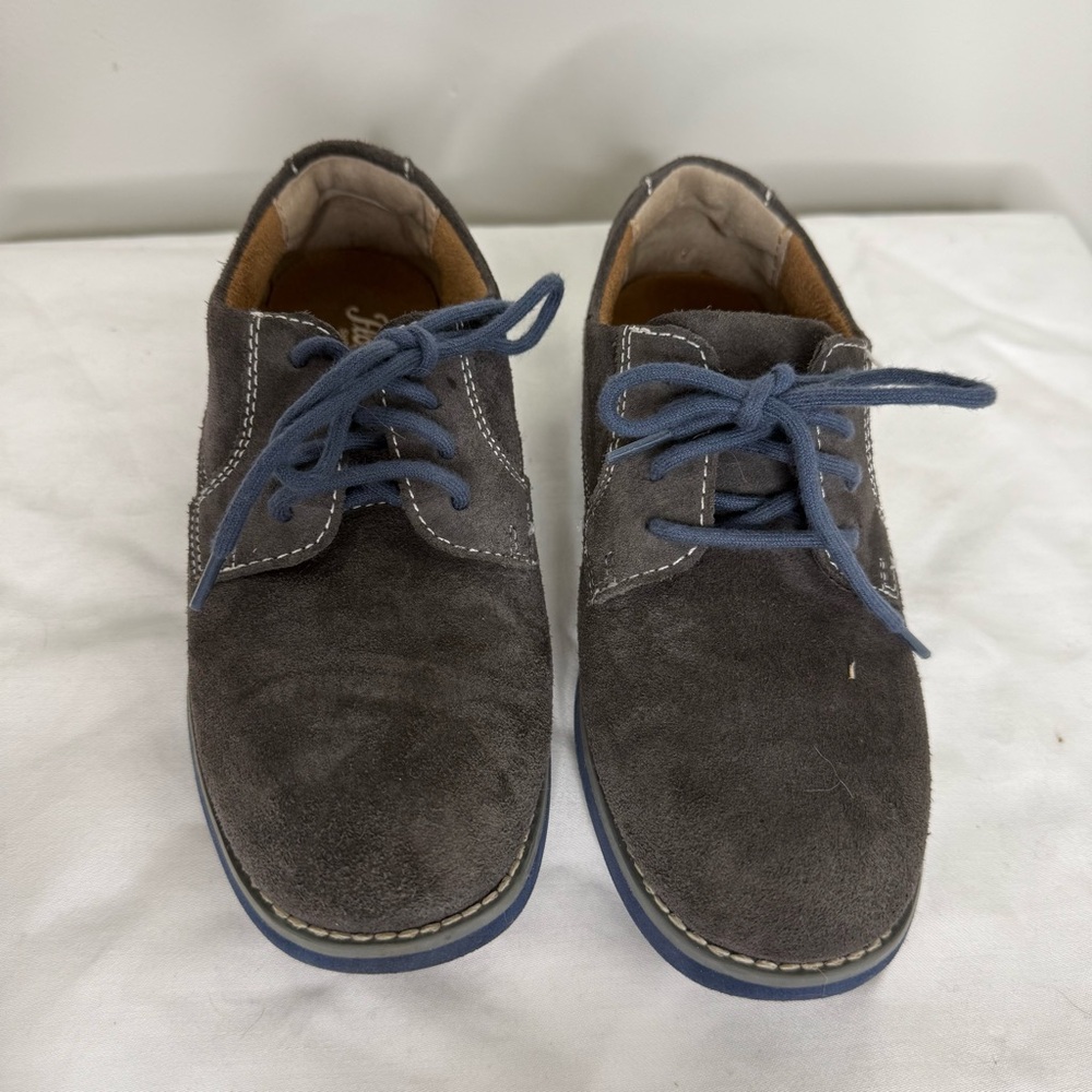 Florsheim Kids' Kearny Jr Suede Uniform Oxford Shoes 16503-061M - Gray Sz 1 M